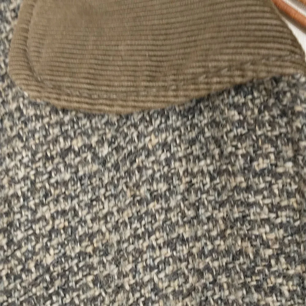 Jeanne Engelhart FLAX Jacket Wool Blend Corduroy Trim Oversized Natural Neutral - Picture 2 of 9